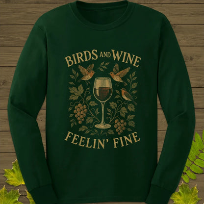 Birds and Wine Long Sleeve Forest Green