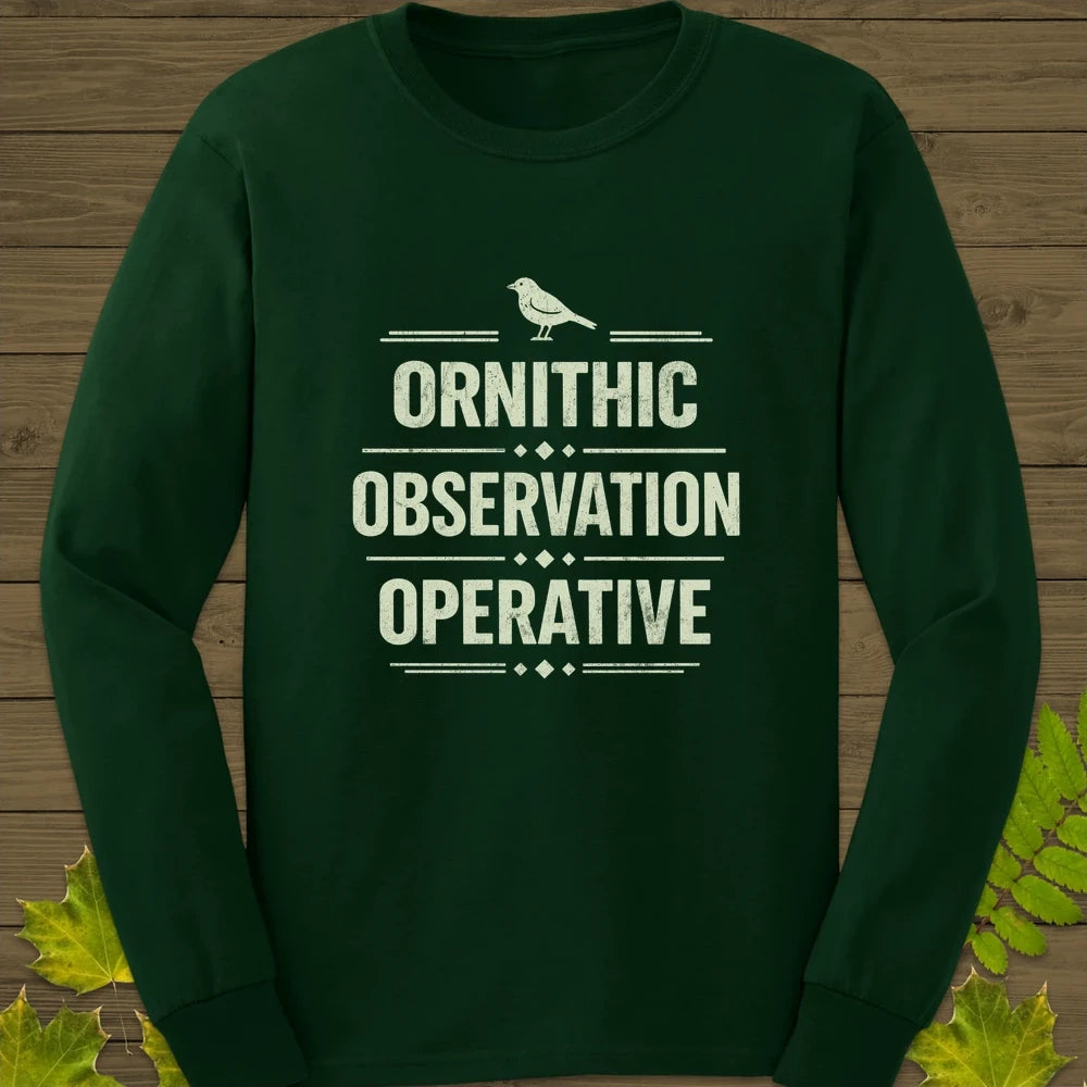 Ornithic Observation Long Sleeve Forest Green