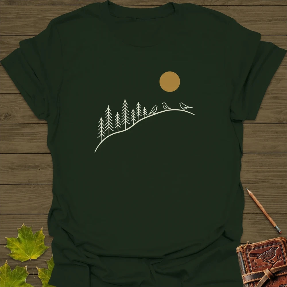 Morning Perch T-Shirt Forest Green