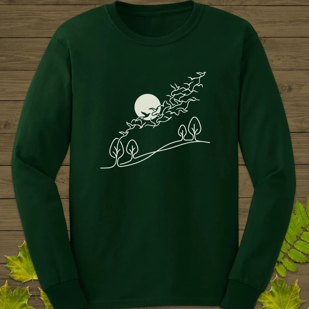 In Flight Long Sleeve Forest Green