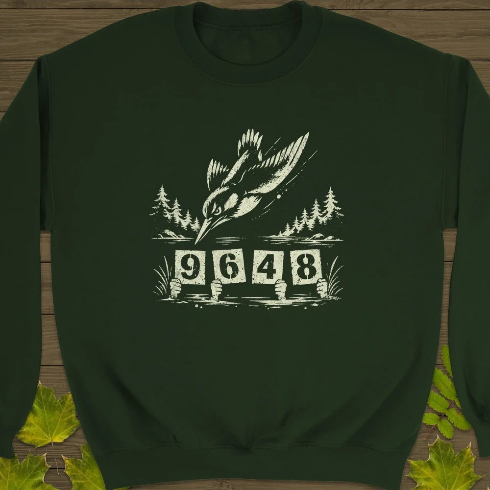 Kingfisher Dive Sweatshirt Forest Green
