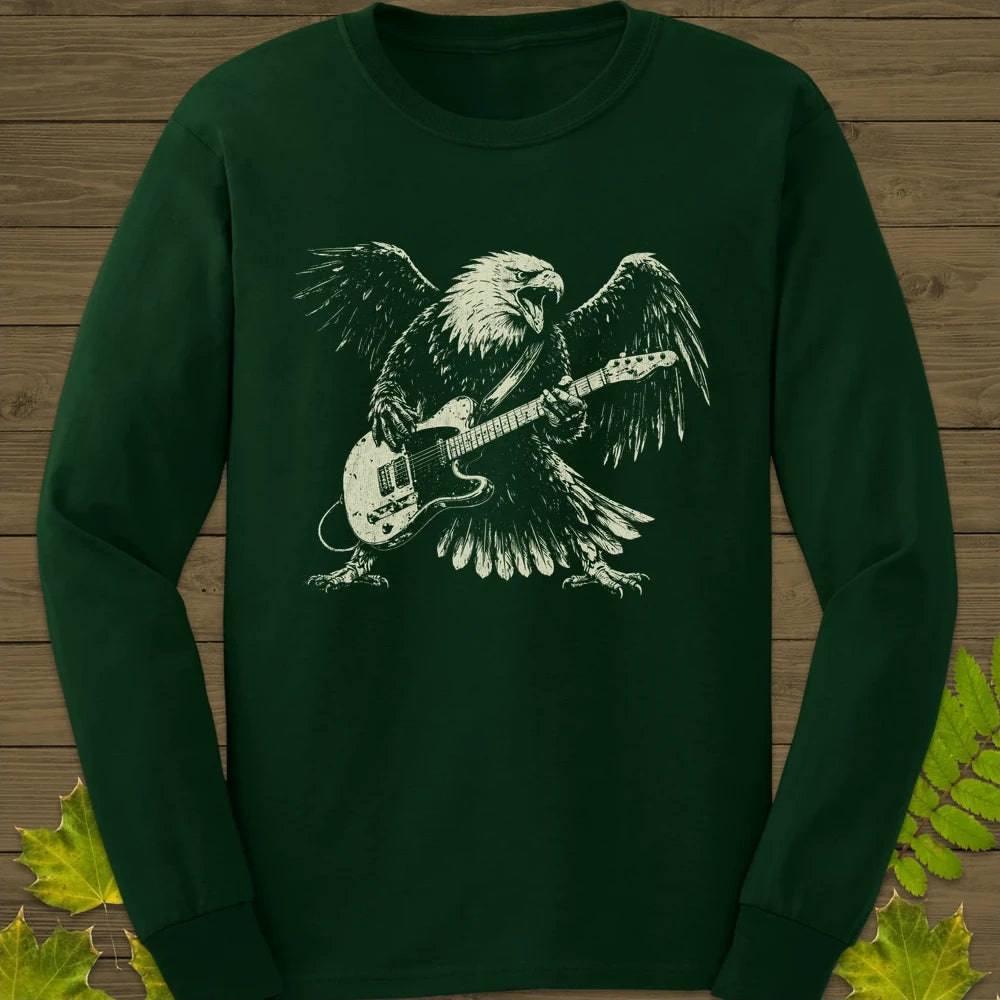 Eagle Guitar Hero Long Sleeve Forest Green