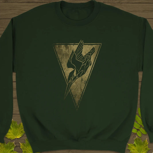 Kingfisher Badge Sweatshirt in Forest Green