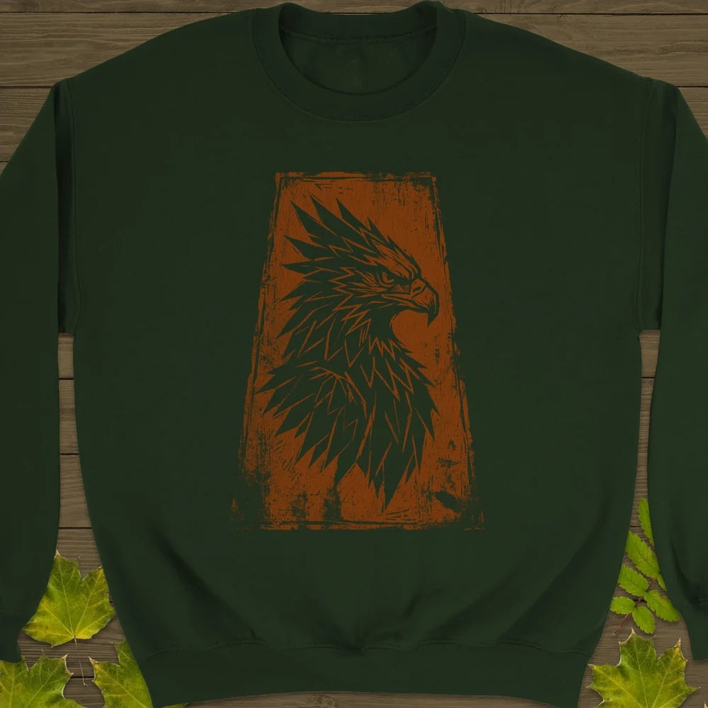 Tribal Eagle Sweatshirt Forest Green