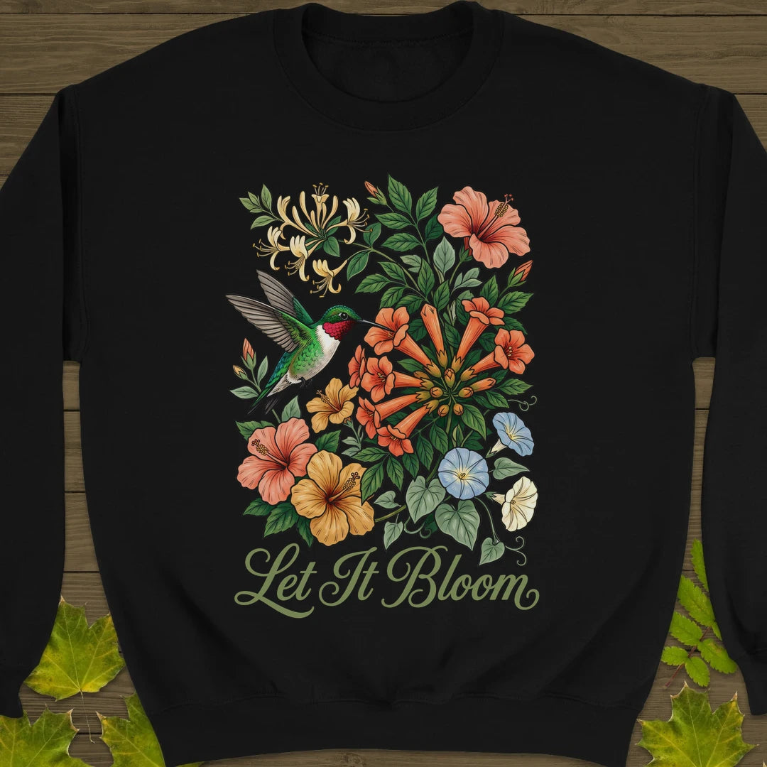 Let It Bloom Sweatshirt Black