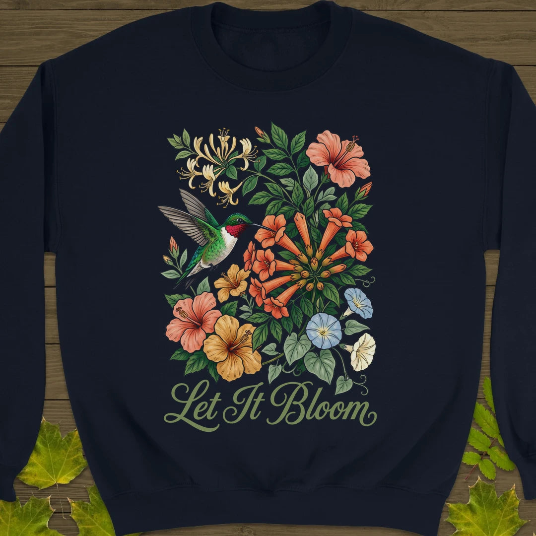 Let It Bloom Sweatshirt Navy
