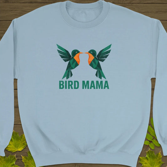 Bird Mama Crewneck Sweatshirt Light Blue