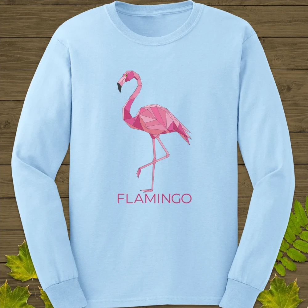 Flamingo Flair Long Sleeve Light Blue