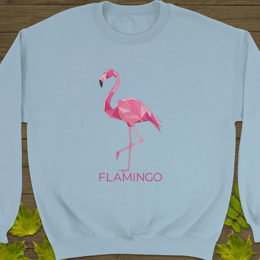 Flamingo Flair Crewneck Sweatshirt Light Blue