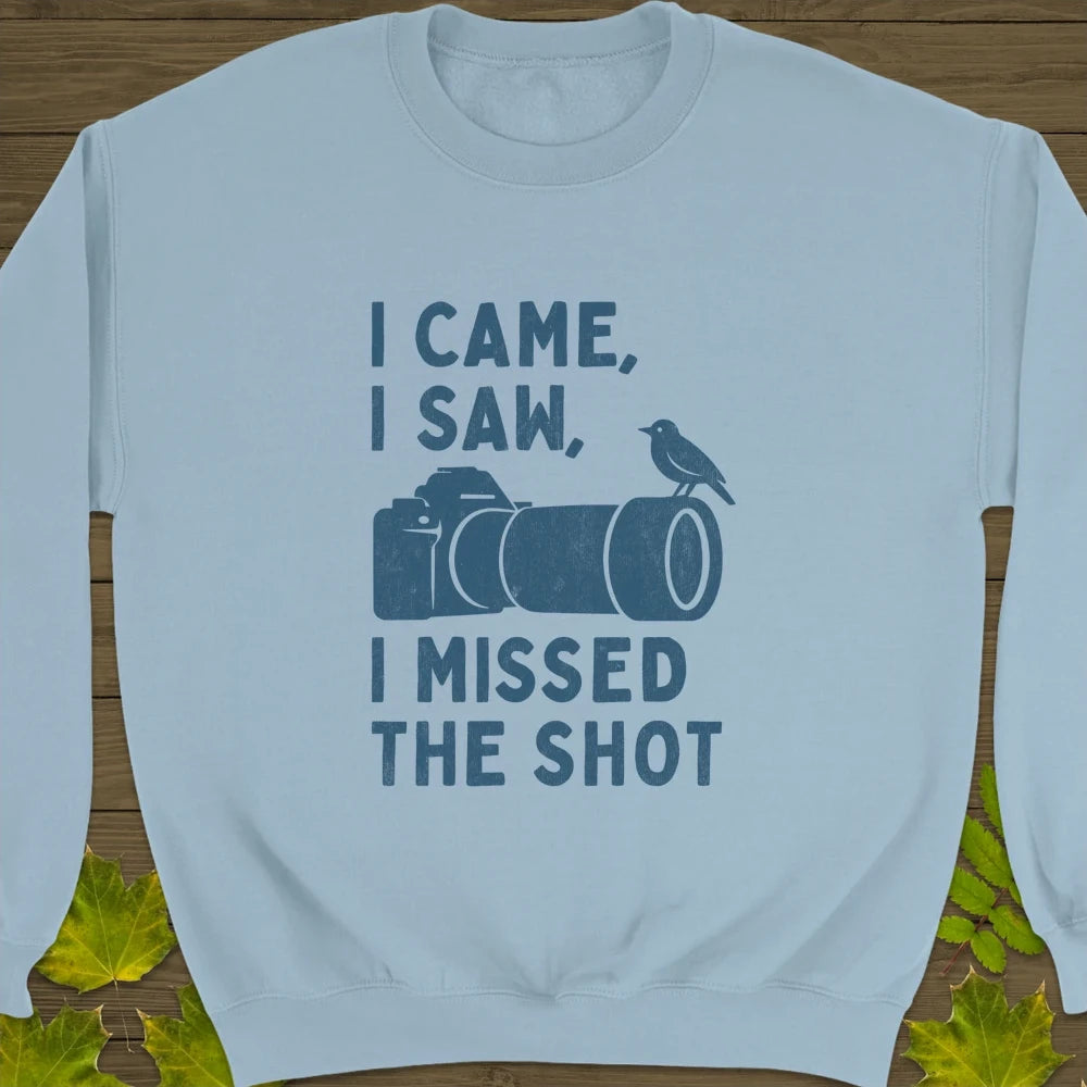 Missed The Shot Crewneck Sweatshirt Light Blue