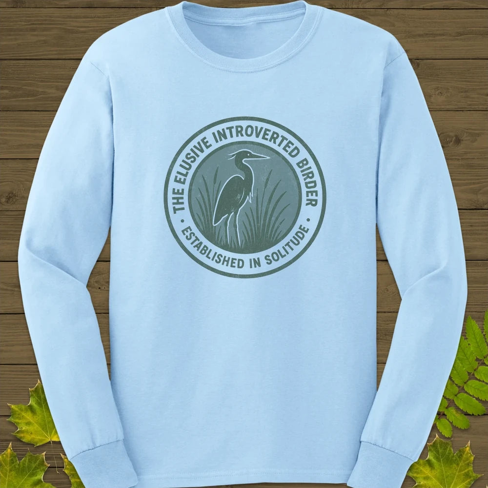 Elusive Birder Long Sleeve Light Blue