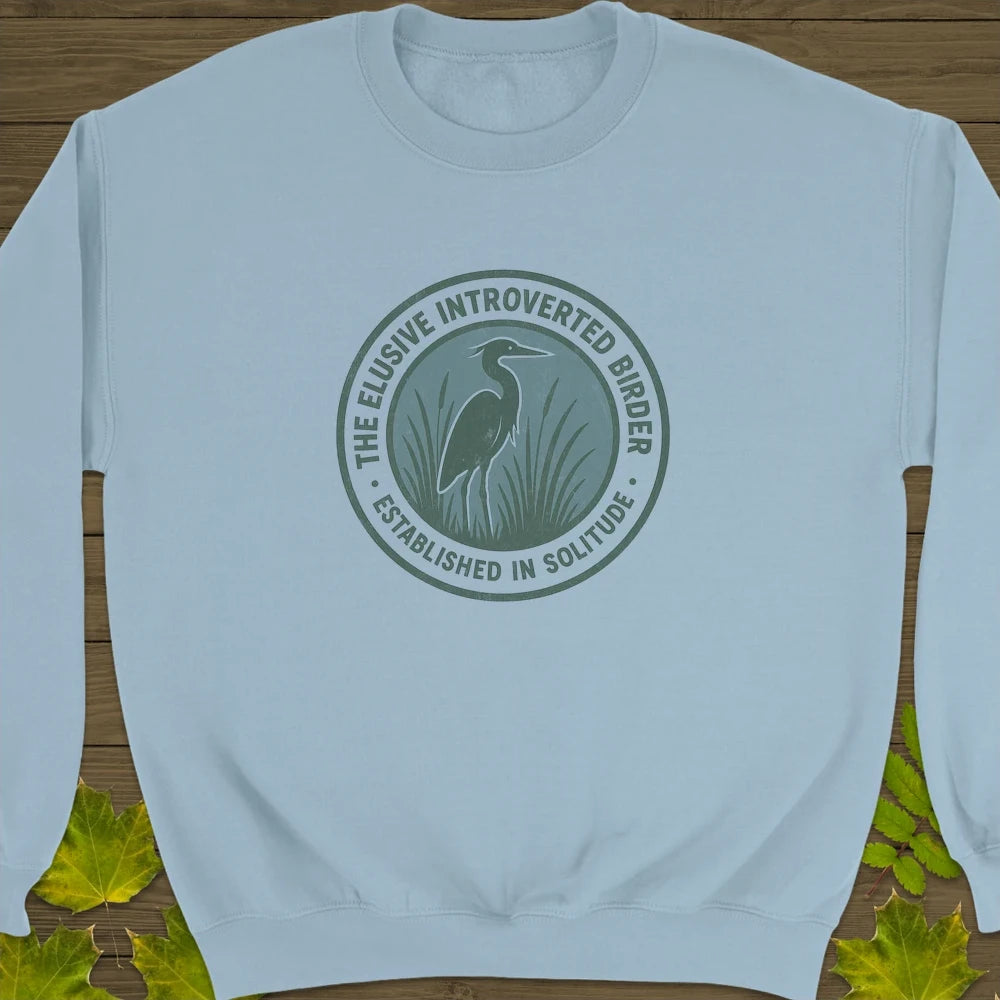 Elusive Birder Crewneck Sweatshirt Light Blue