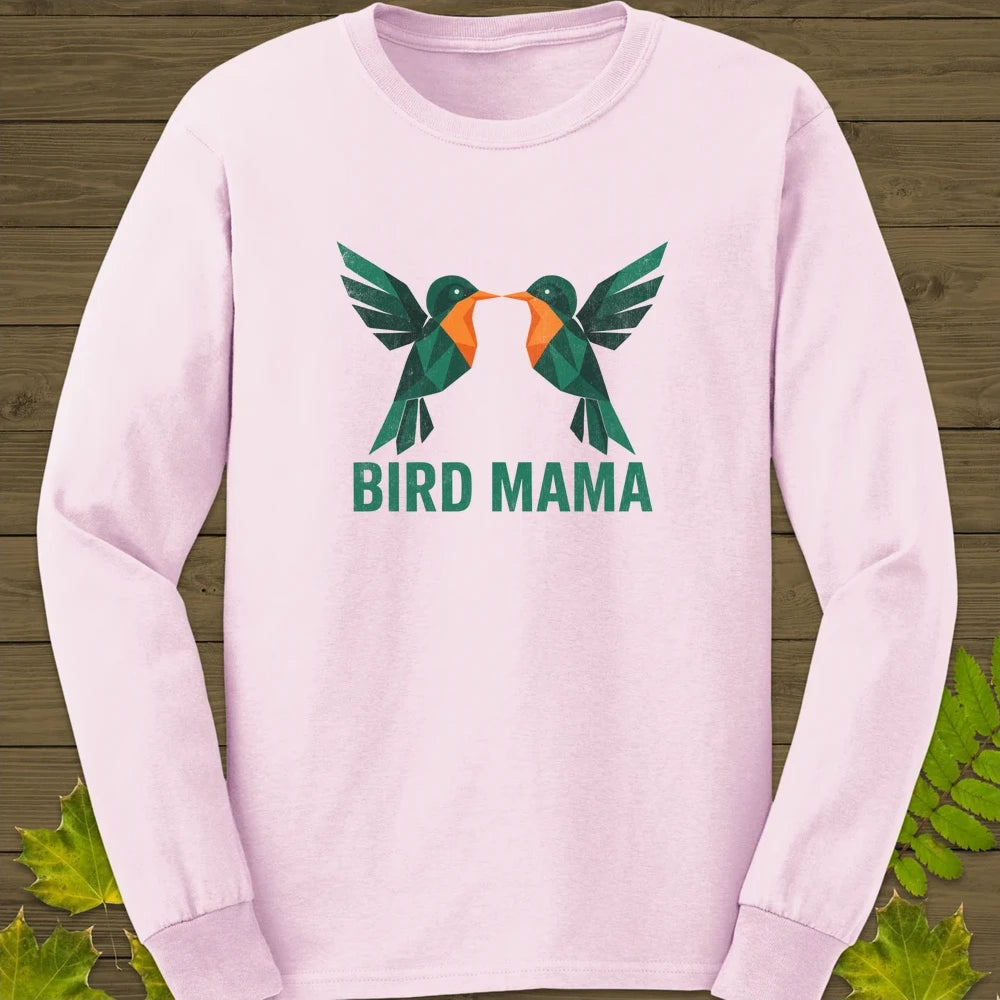 Bird Mama Long Sleeve Light Pink