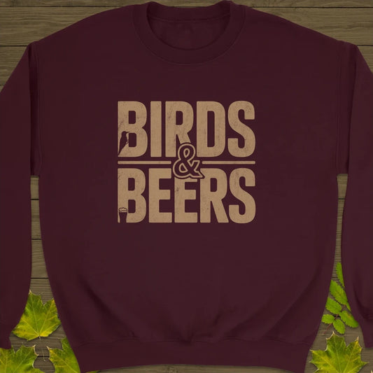 Birds & Beers Crewneck Sweatshirt Maroon