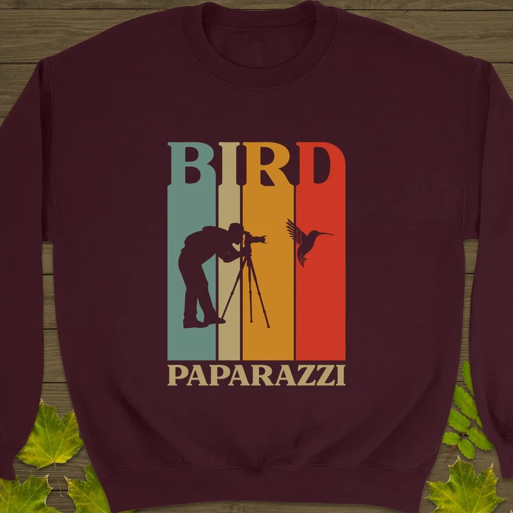 Bird Paparazzi Crewneck Sweatshirt Maroon