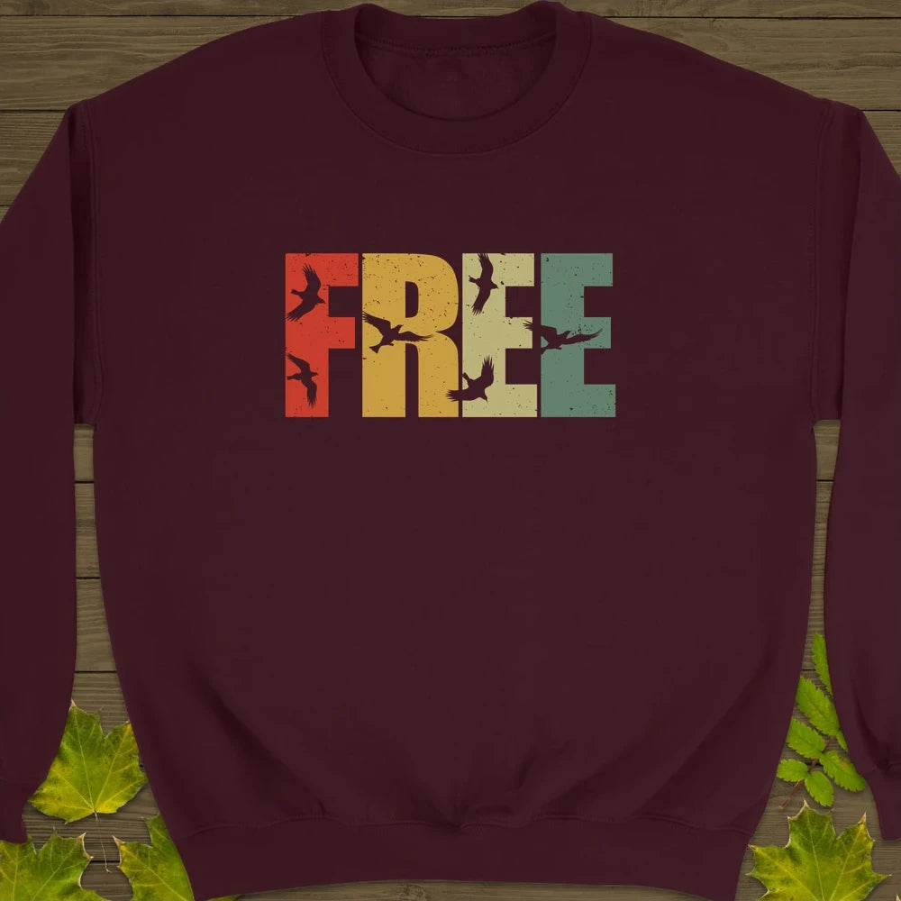 Fly Free Crewneck Sweatshirt Maroon