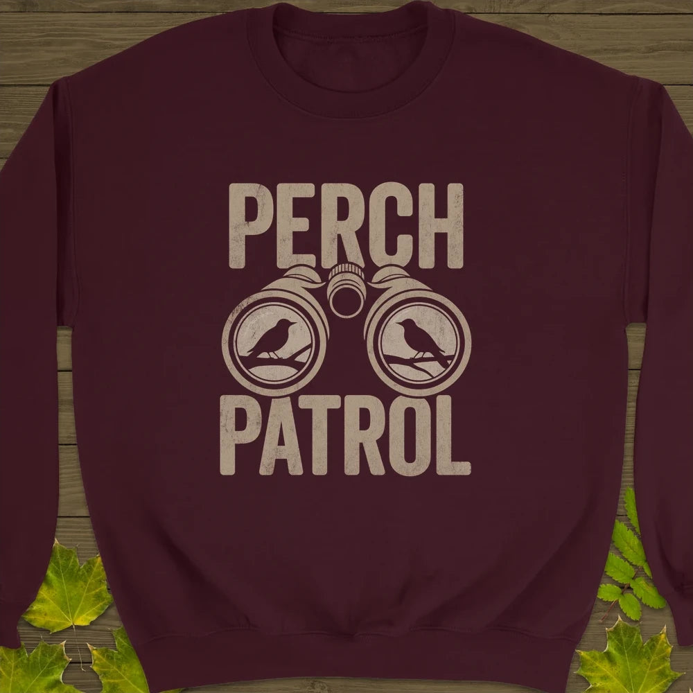 Perch Patrol Crewneck Sweatshirt Maroon