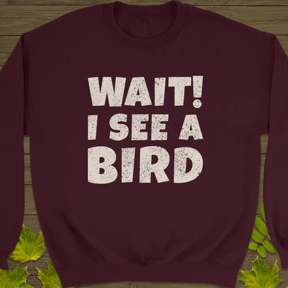 I See A Bird Crewneck Sweatshirt Maroon