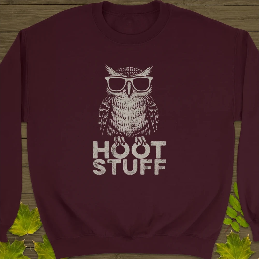 Hoot Stuff Crewneck Sweatshirt Maroon