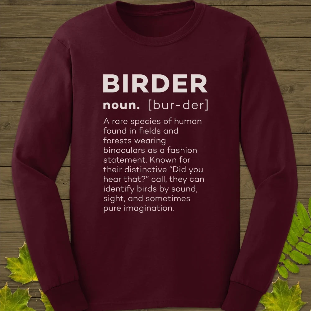 Birder Definition Long Sleeve Maroon