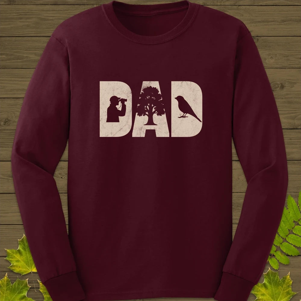 DAD Birder Long Sleeve Maroon