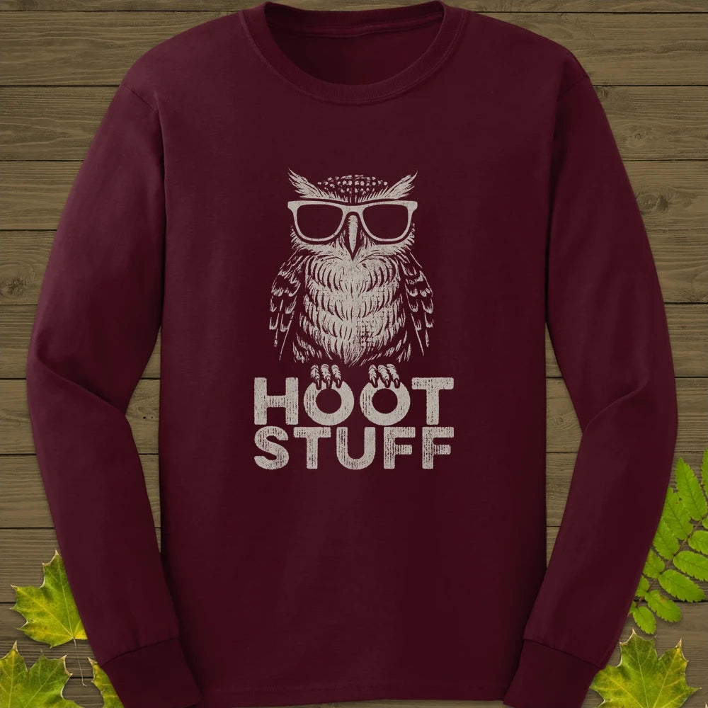 Hoot Stuff Long Sleeve Maroon
