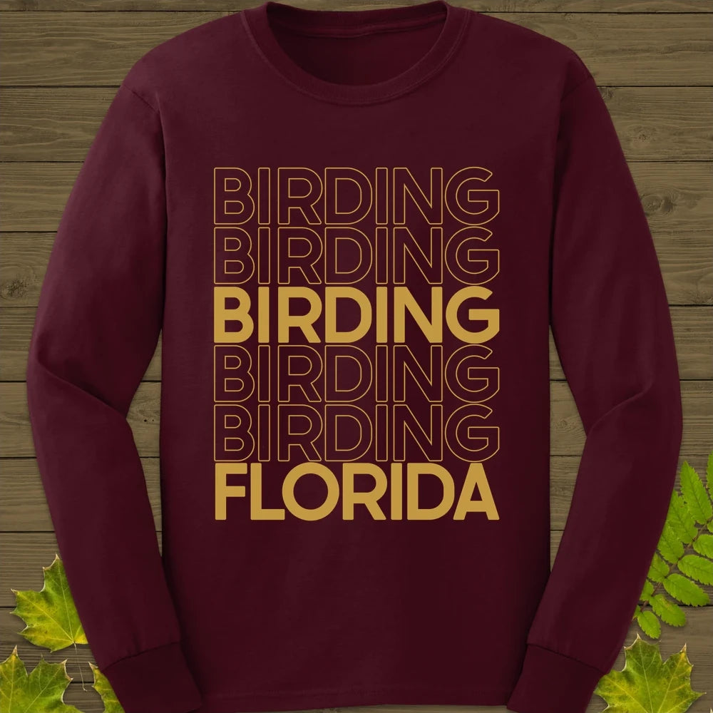 Birding Florida Long Sleeve Maroon