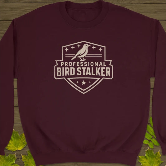 Bird Stalker Crewneck Sweatshirt Maroon