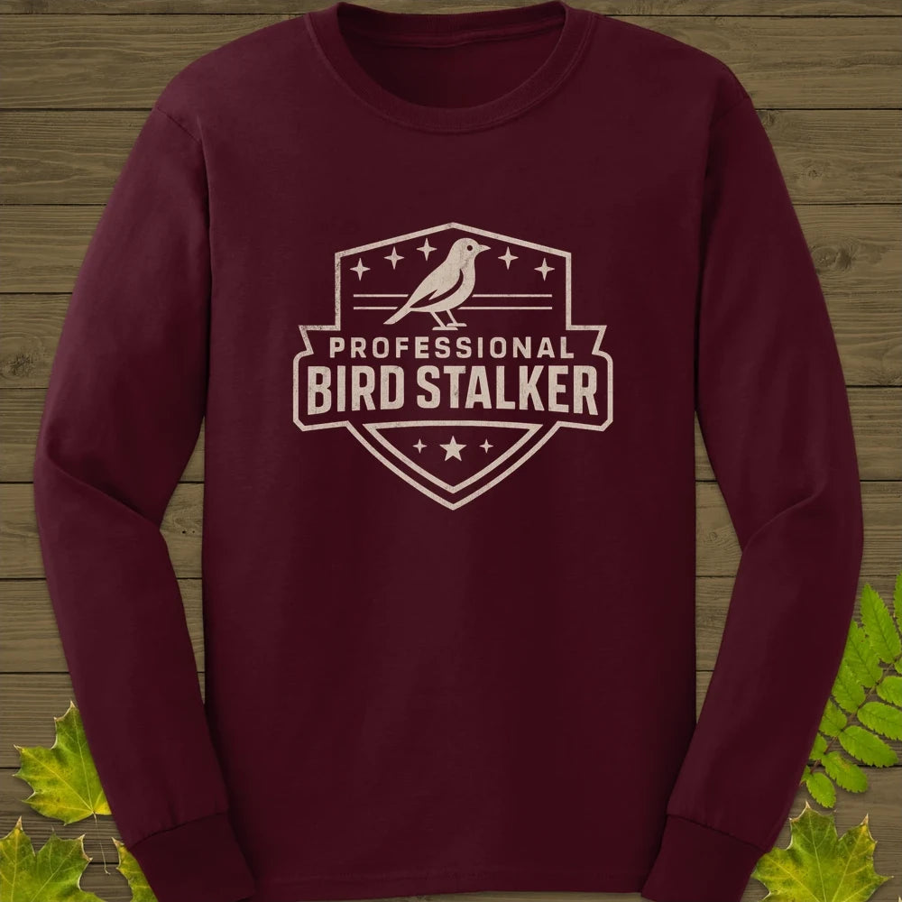 Bird Stalker Long Sleeve Maroon