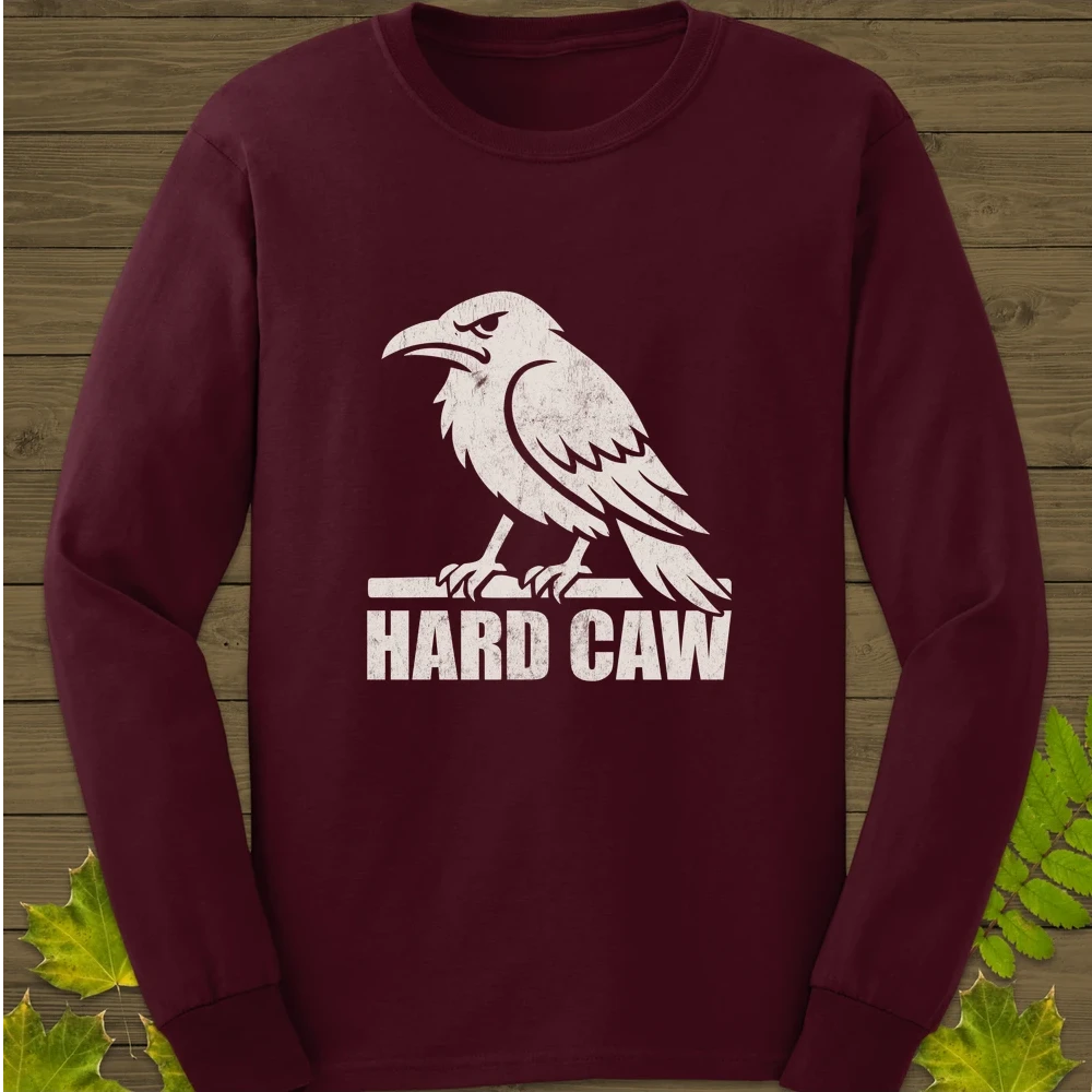 Hard Caw Long Sleeve Maroon