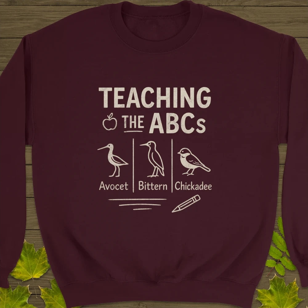 Teaching The ABCs Crewneck Sweatshirt Maroon