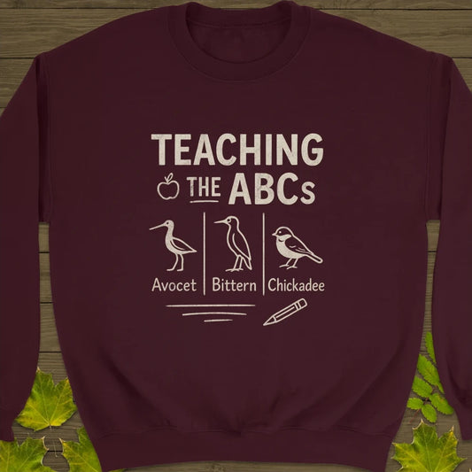 Teaching The ABCs Crewneck Sweatshirt Maroon
