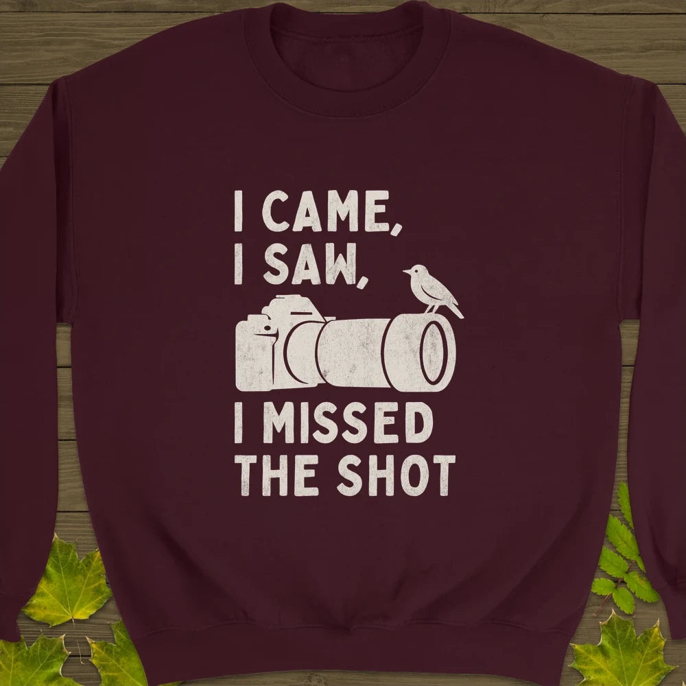 Missed The Shot Crewneck Sweatshirt Maroon