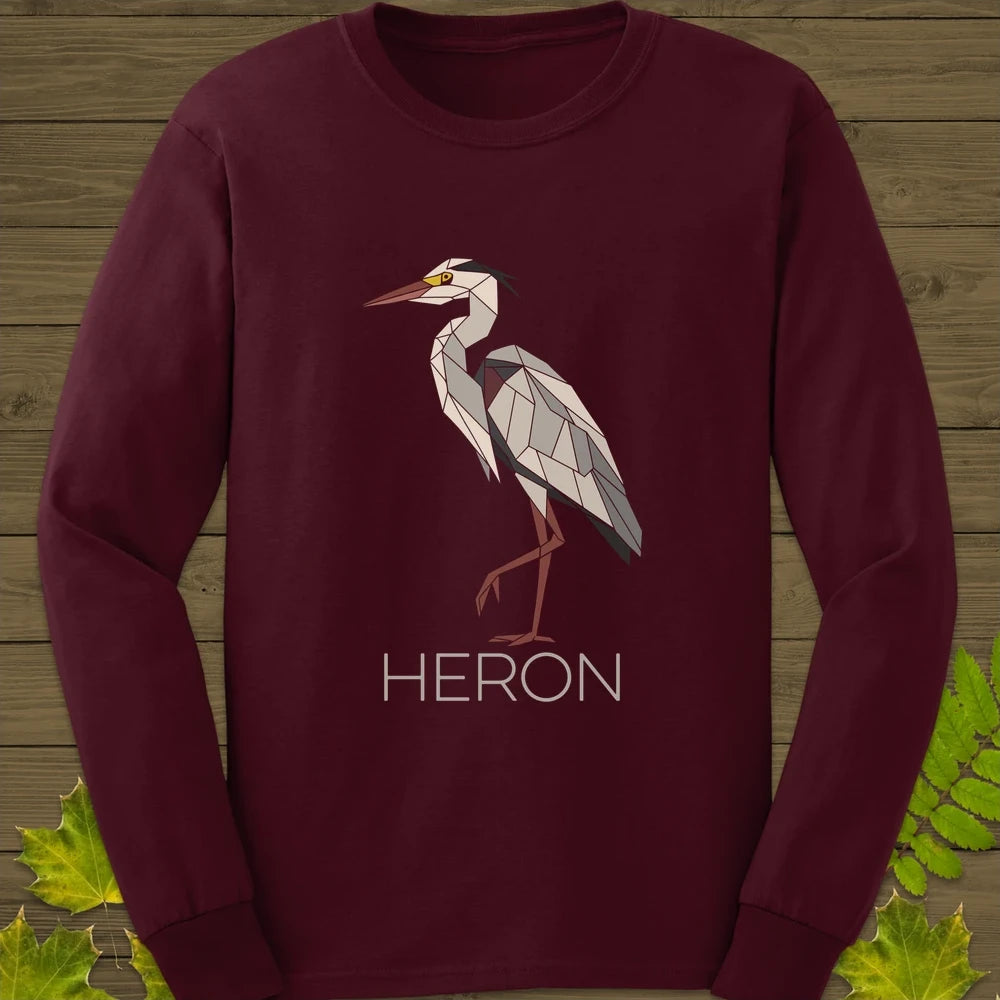 Heron Haze Long Sleeve Maroon