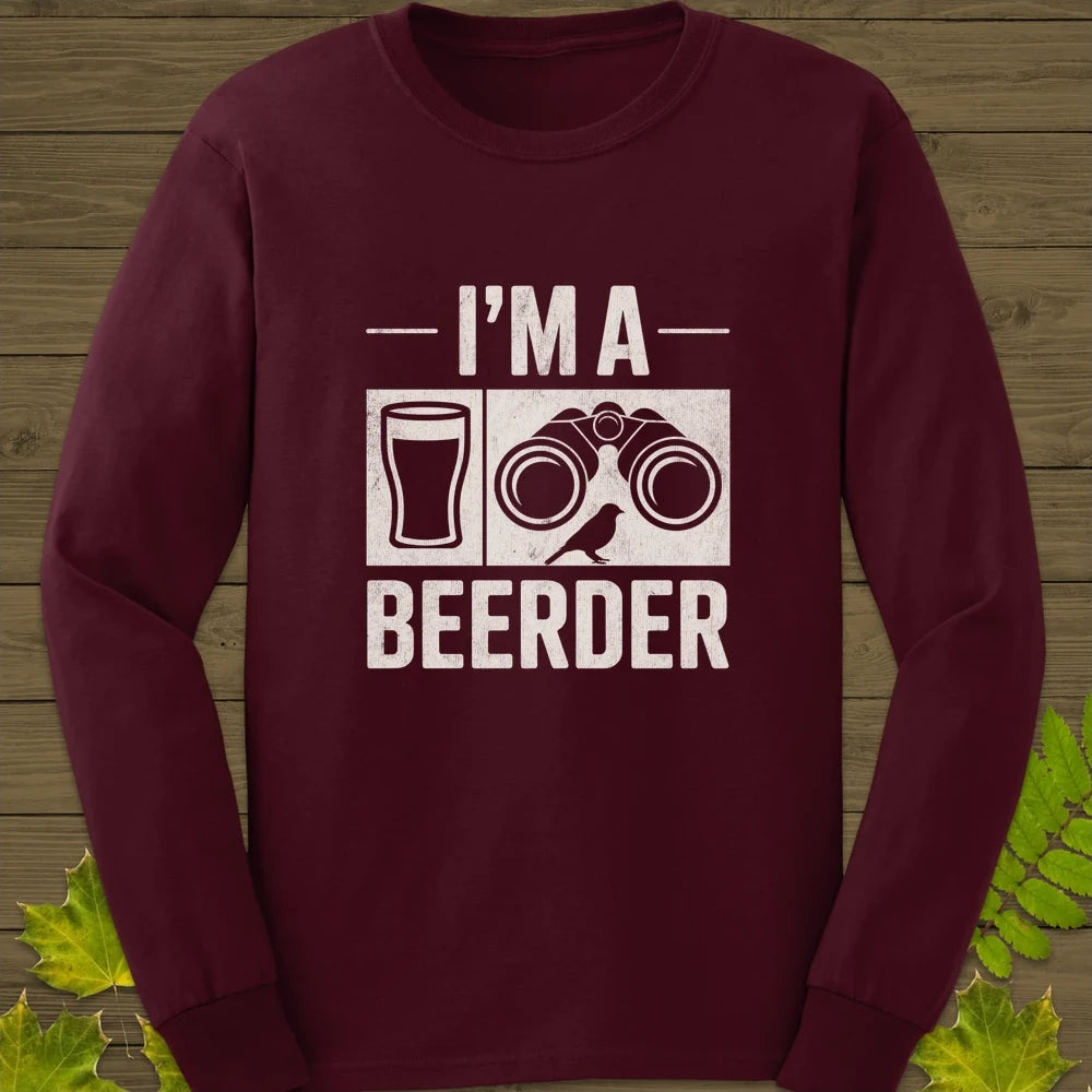 I'm A Beerder Long Sleeve Maroon
