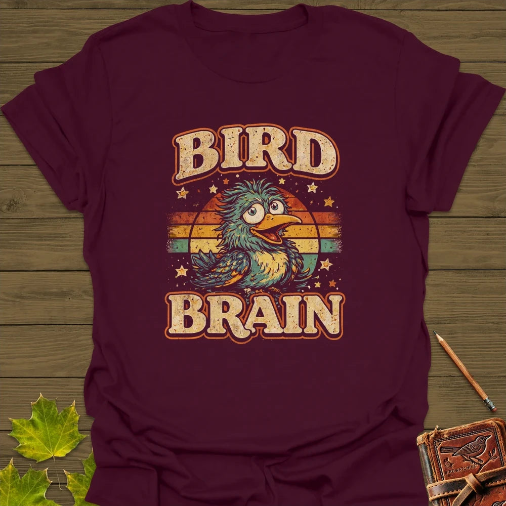 Bird Brain T-Shirt - Maroon