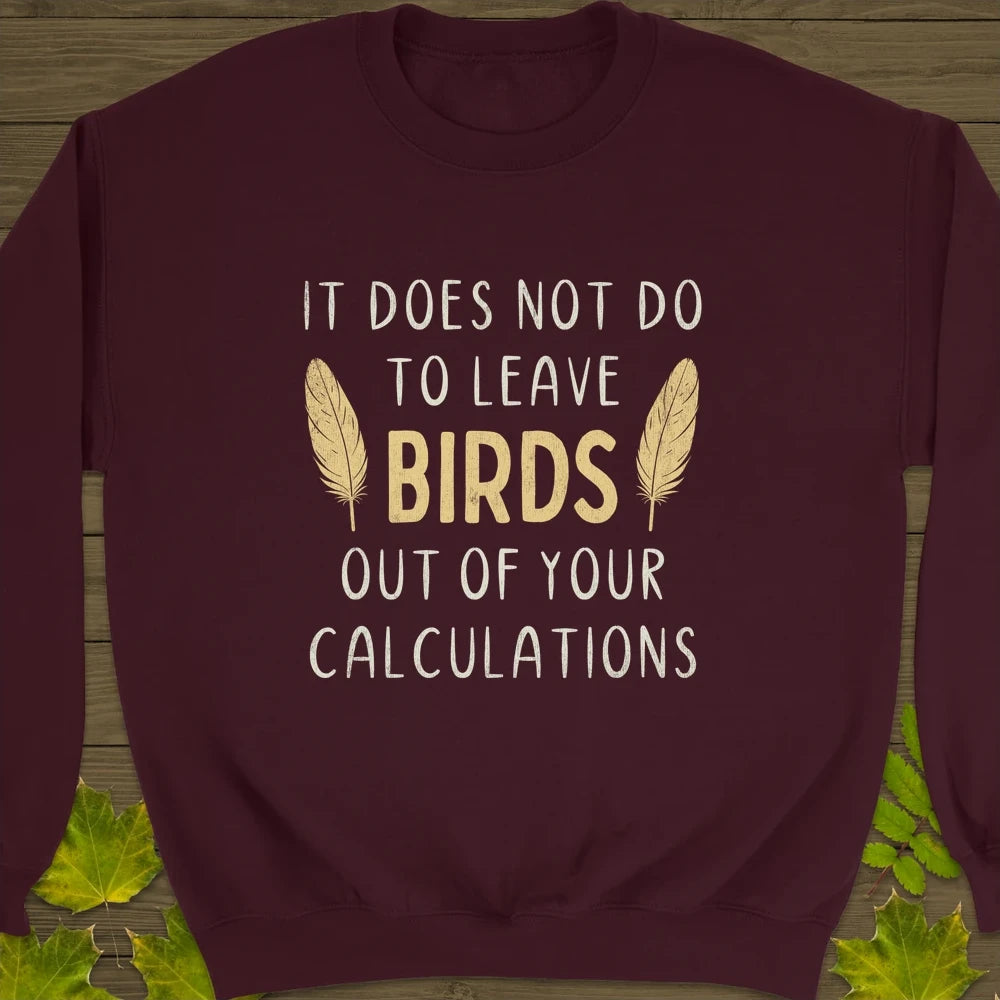 Bird Calculations Crewneck Sweatshirt Maroon
