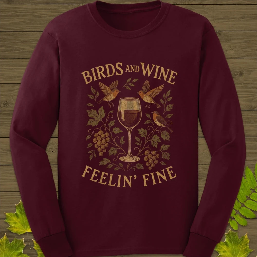 Birds and Wine Long Sleeve