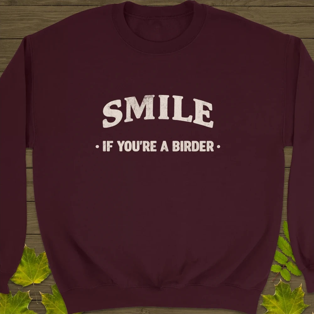 Smile Crewneck Sweatshirt Maroon