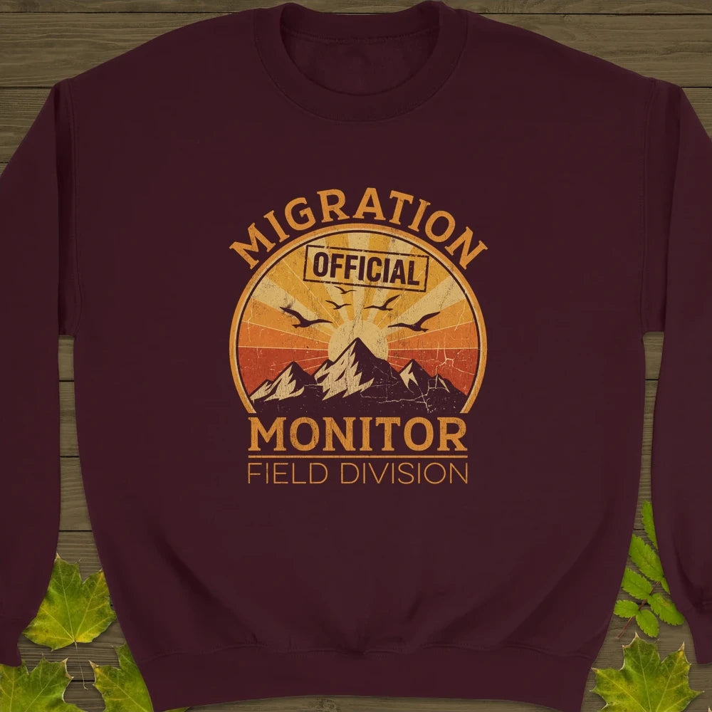 Migration Monitor Sweatshirt Maroon