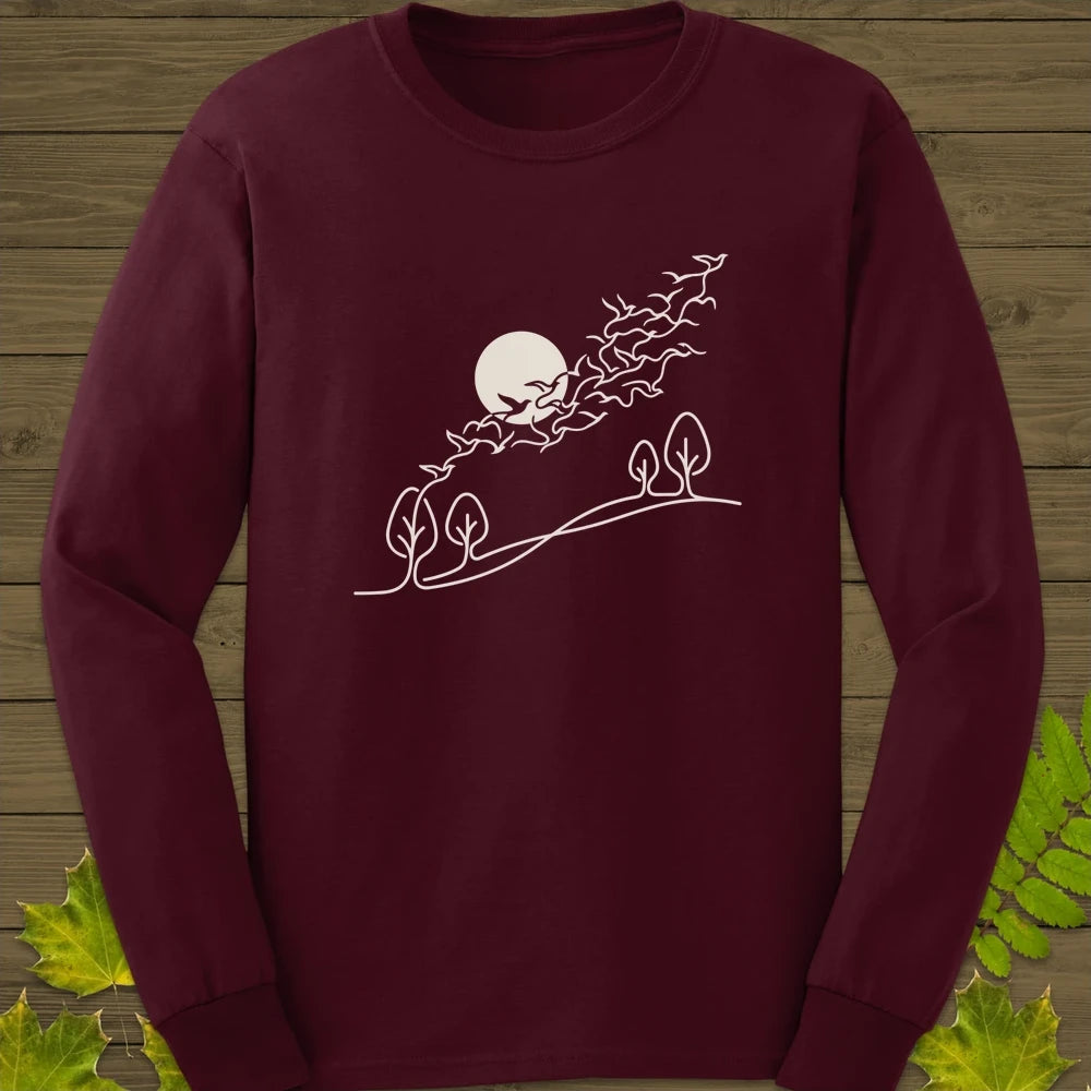 In Flight Long Sleeve Maroon