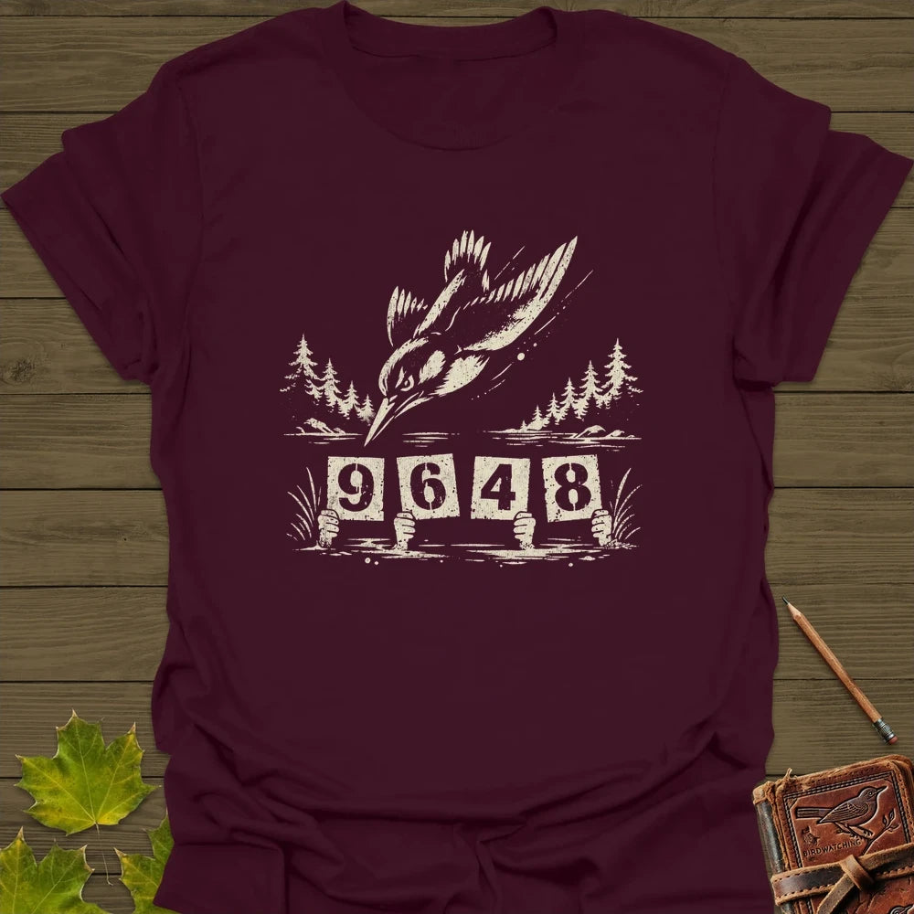 Kingfisher Dive T-Shirt Maroon