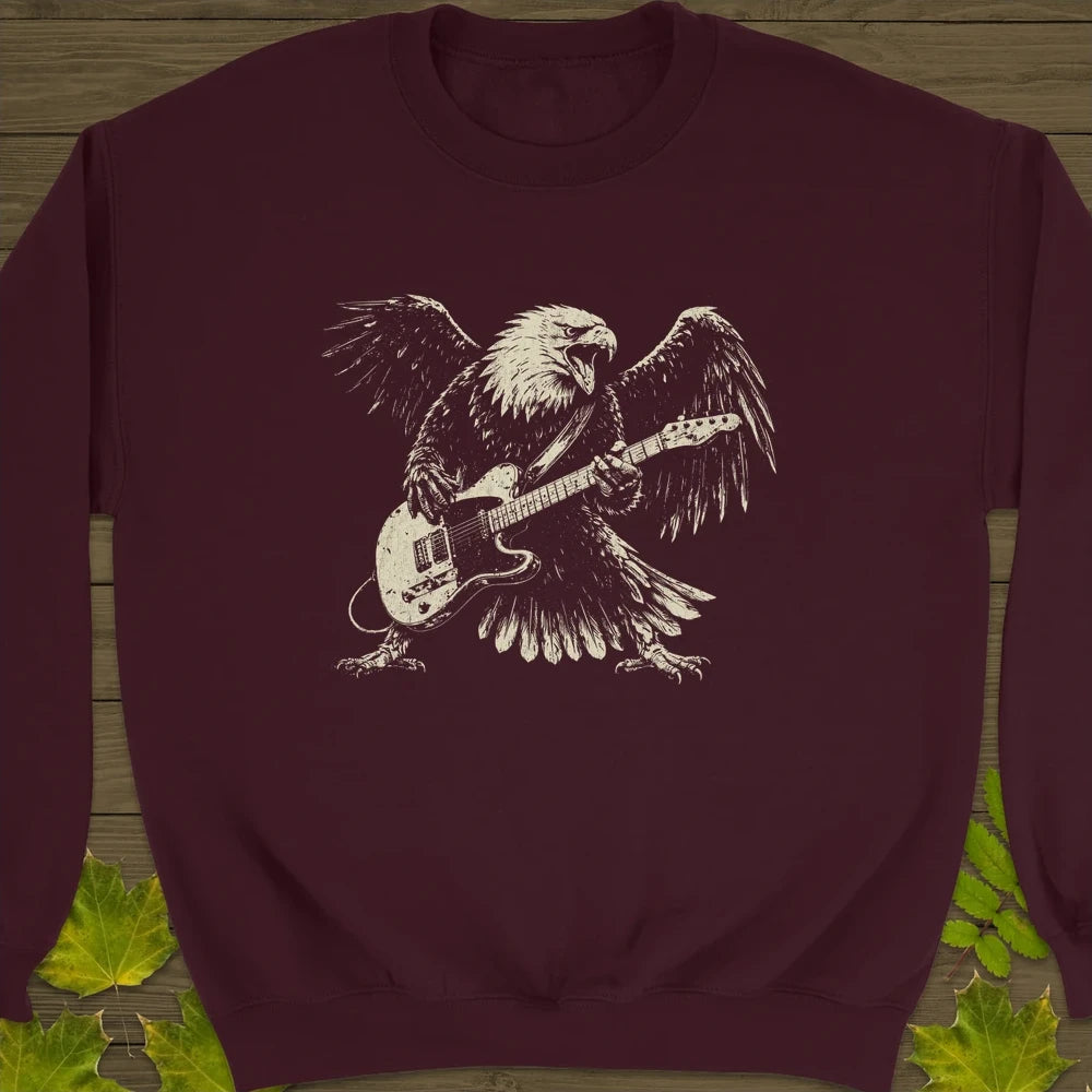 Eagle Guitar Hero Sweatshirt Maroon