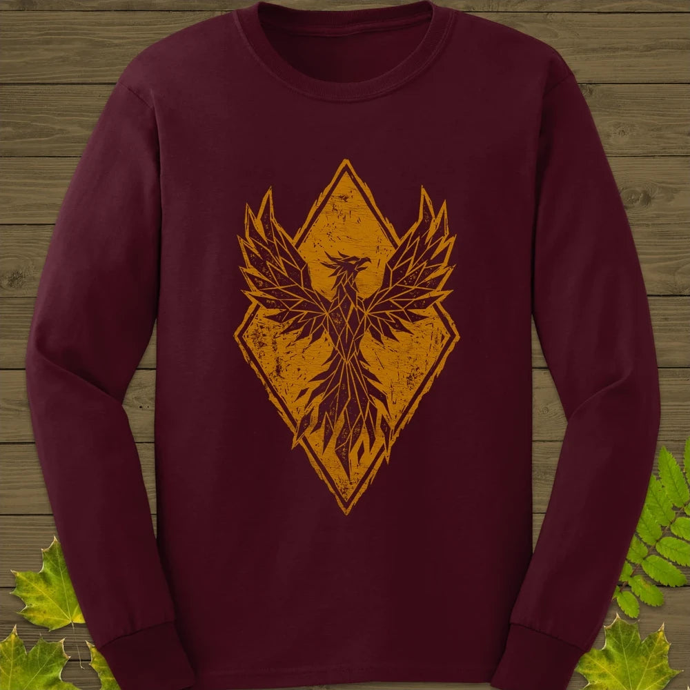 Phoenix Rising Long Sleeve Maroon