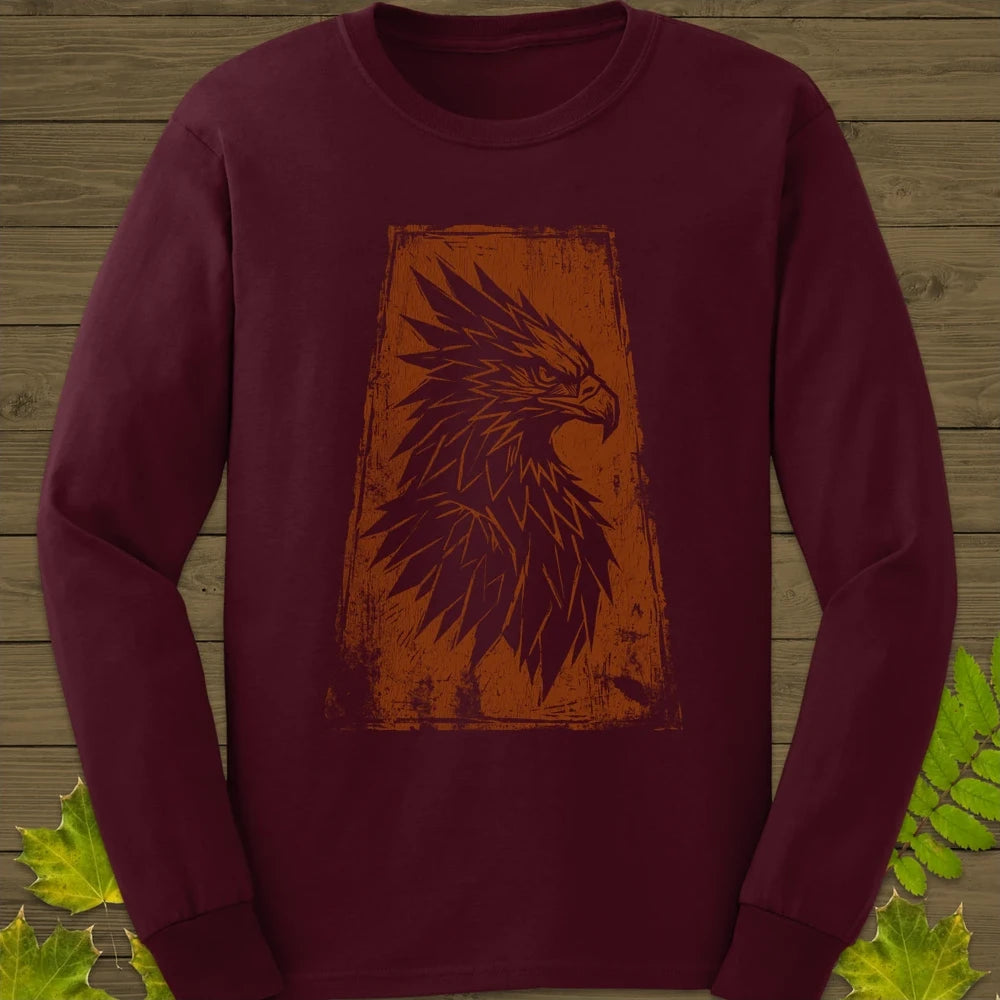Tribal Eagle Long Sleeve Maroon