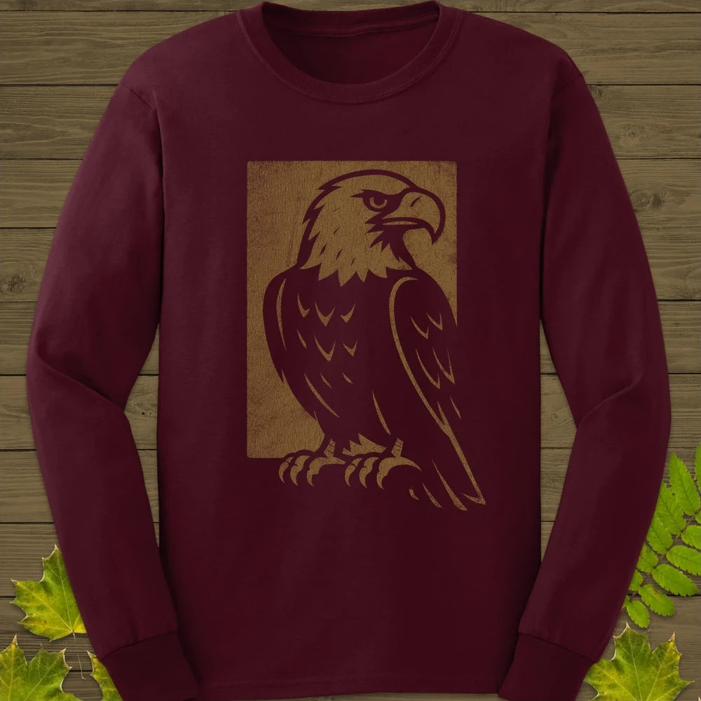 Watchful Eagle Long Sleeve Maroon