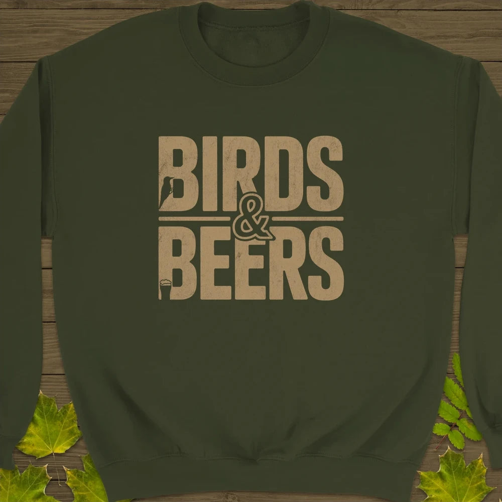 Birds & Beers Crewneck Sweatshirt Military Green
