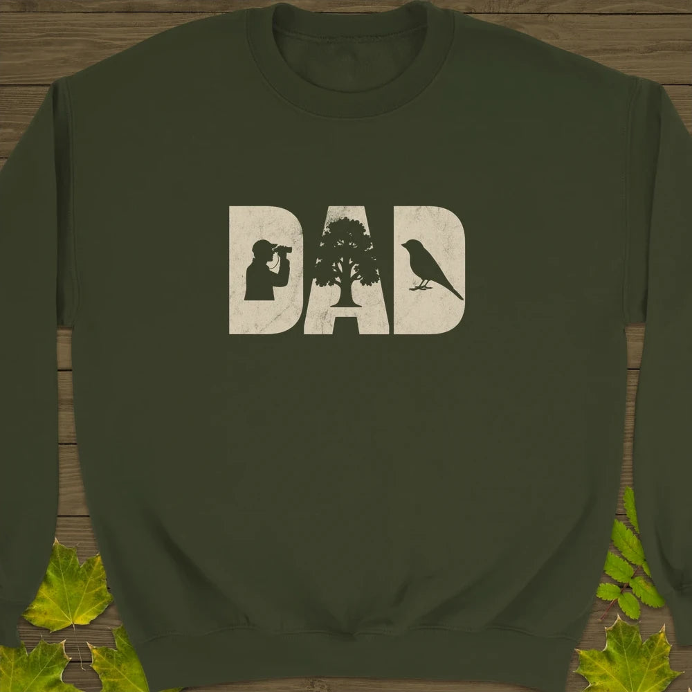 DAD Birder Crewneck Sweatshirt Military Green