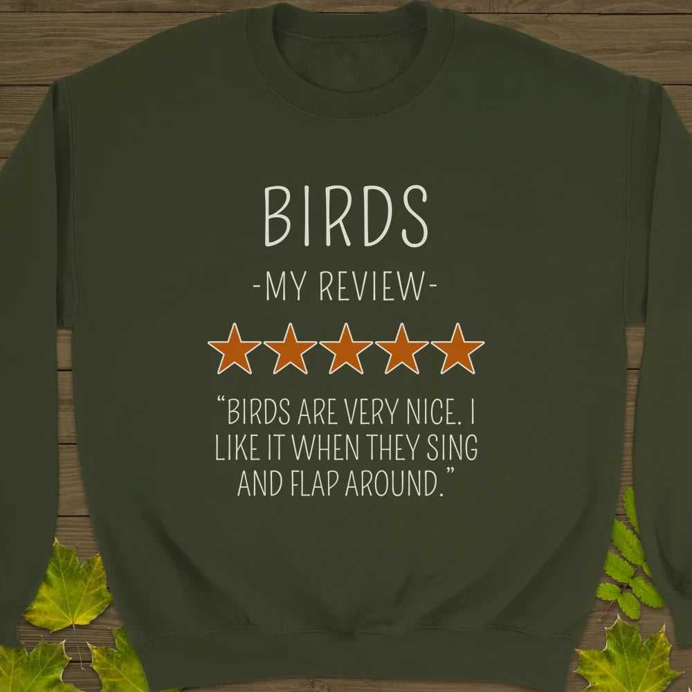 My Bird Review Crewneck Sweatshirt Military Green