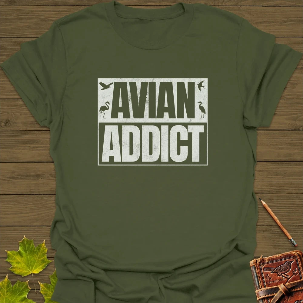 Avian Addict T-Shirt Military Green